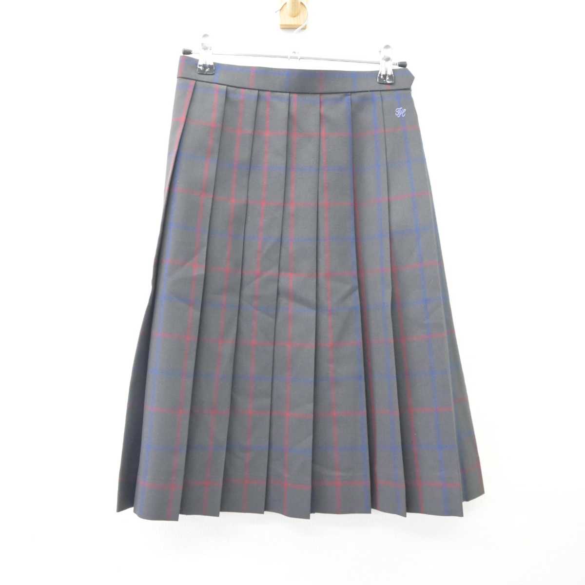 【中古】愛知県 豊田東高等学校 女子制服 2点 (ニットベスト・スカート) sf064548