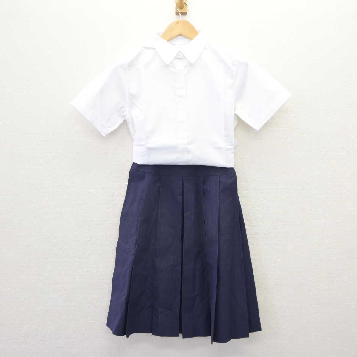 【中古】東京都 跡見学園中学校・高等学校 女子制服 2点 (シャツ・スカート) sf064568