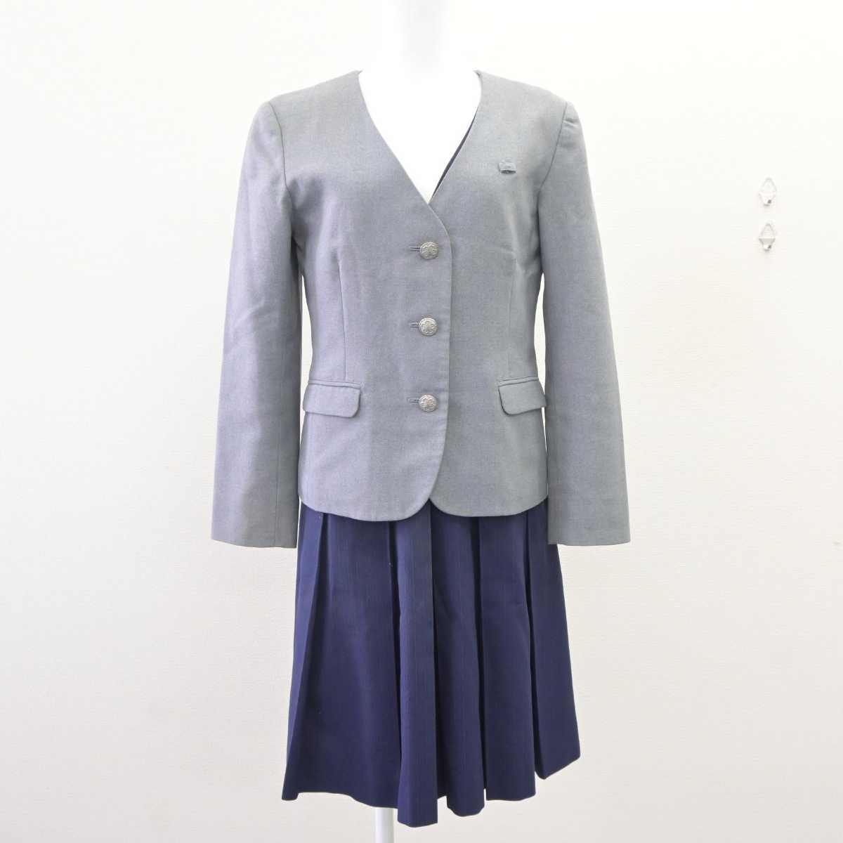 【中古】東京都 跡見学園中学校・高等学校 女子制服 2点 (ブレザー・ジャンパースカート) sf064571