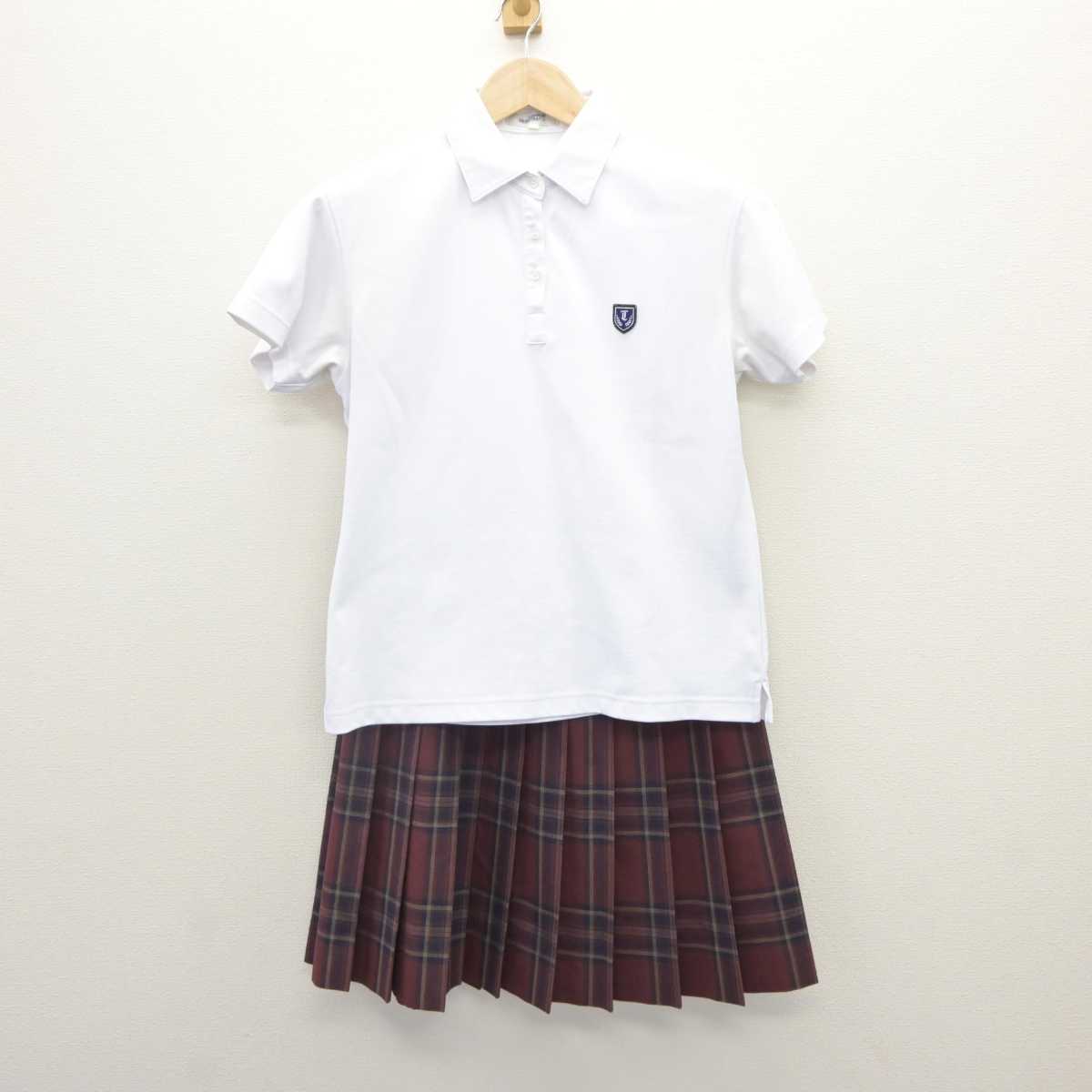 【中古】東京都 帝京中学校・高等学校 女子制服 3点 (シャツ・スカート) sf064577