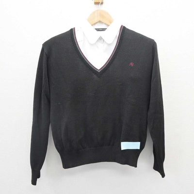 【中古】富山県 高岡商業高等学校 女子制服 3点 (ブレザー・ニット・シャツ) sf064579