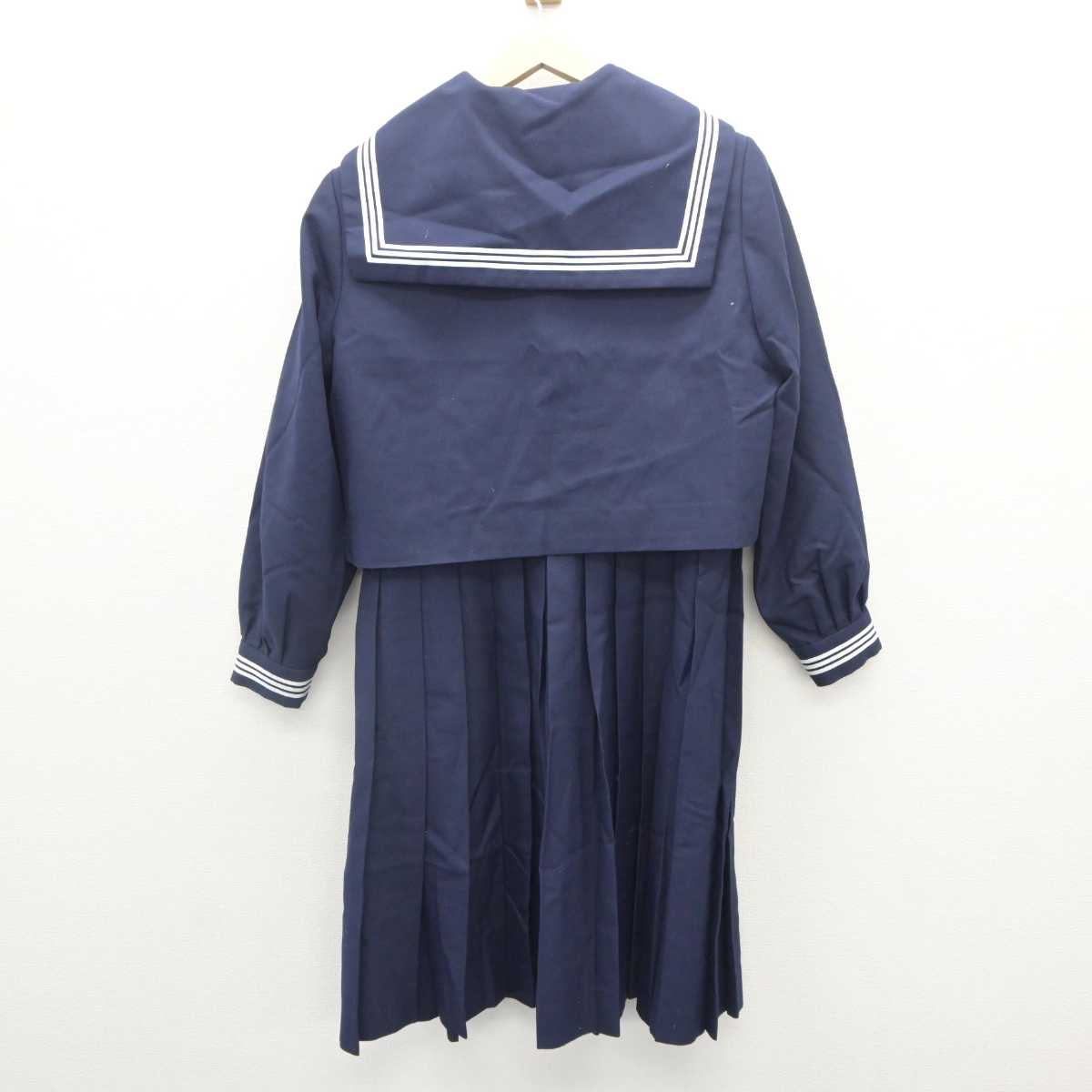 【中古】茨城県 常澄中学校 女子制服 3点 (セーラー服・ジャンパースカート) sf064591