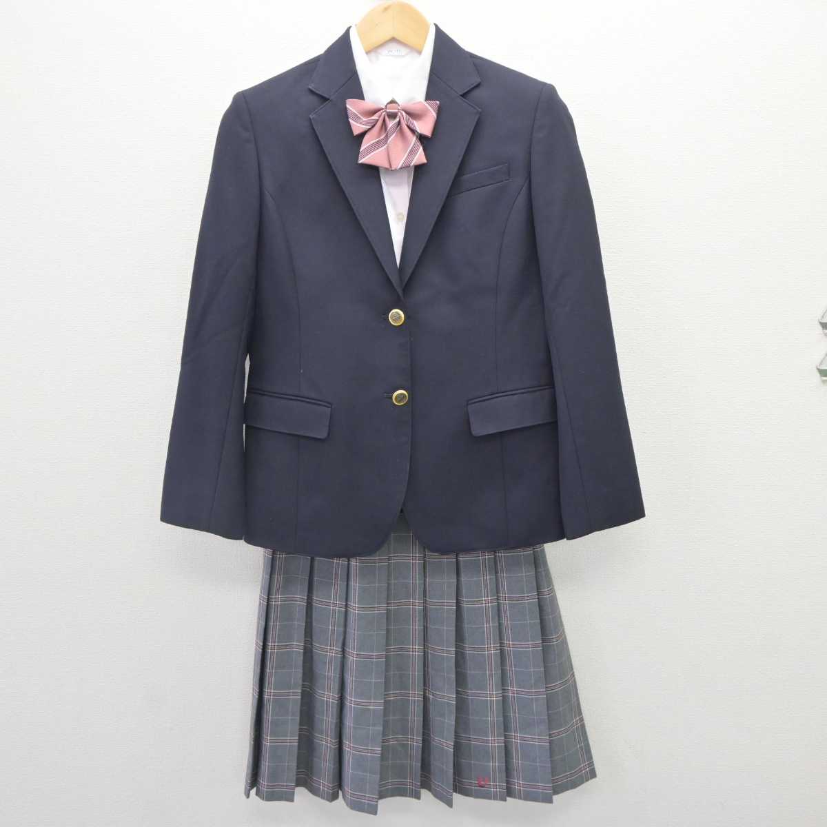 【中古】大阪府 上宮学園中学校・上宮高等学校 女子制服 4点 (ブレザー・シャツ・スカート) sf064605