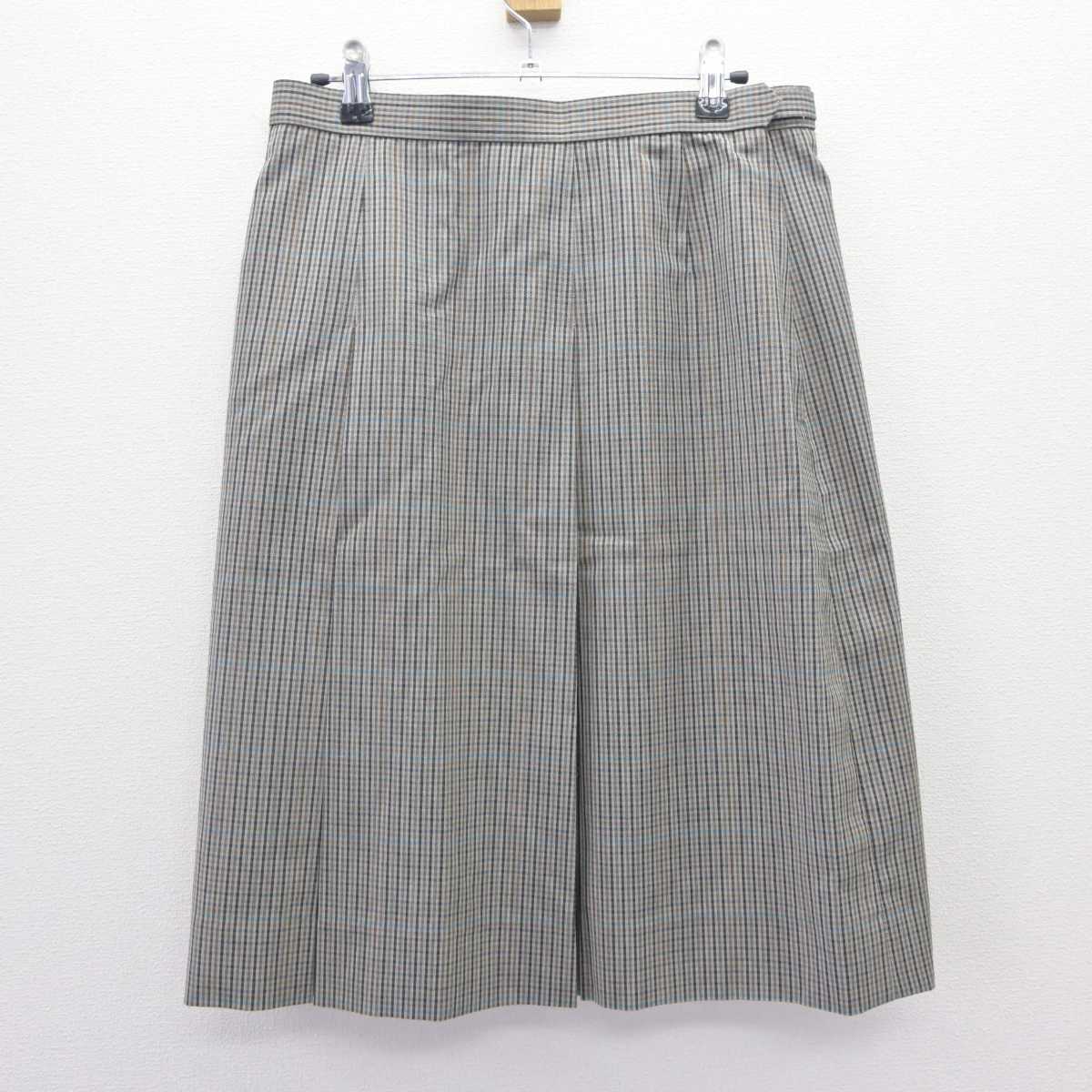 【中古】長崎県 長崎商業高等学校 女子制服 3点 (ニットベスト・シャツ・スカート) sf064610