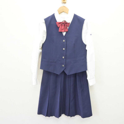 【中古】神奈川県 平塚学園高等学校 女子制服 5点 (ブレザー・ベスト・シャツ・スカート) sf064620