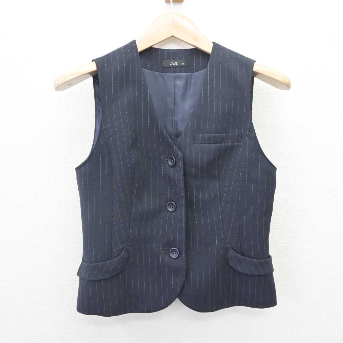 【中古】 事務服 女子制服 2点 (ベスト・スカート) sf064628