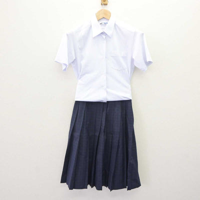 【中古】福岡県 福岡市内中学標準服 女子制服 2点 (シャツ・スカート) sf064634