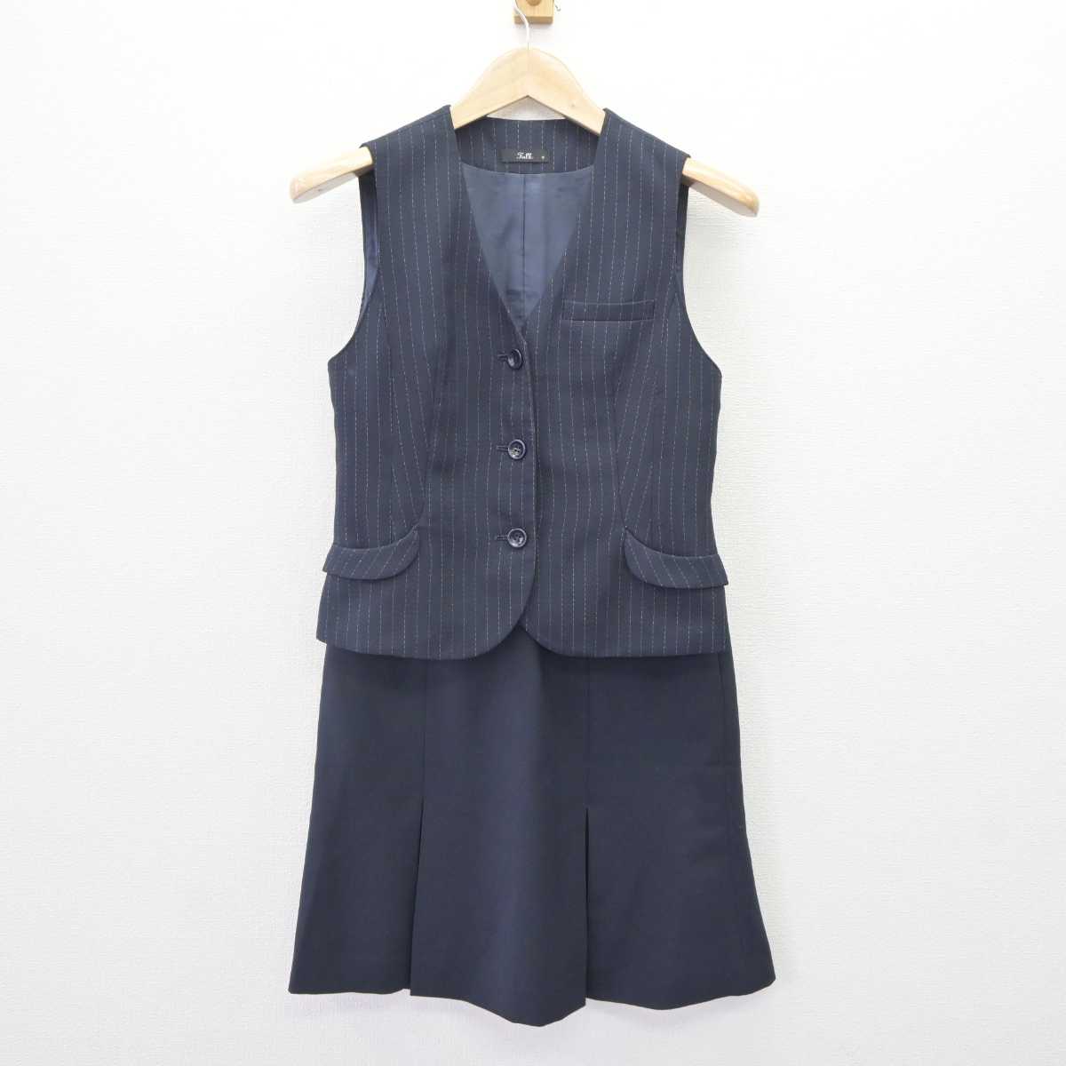 【中古】 事務服 女子制服 2点 (ベスト・スカート) sf064635