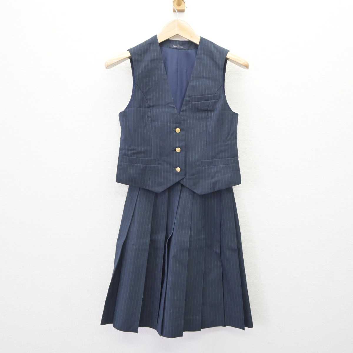 【中古】埼玉県 栄東中学・高等学校 女子制服 2点 (ベスト・スカート) sf064638