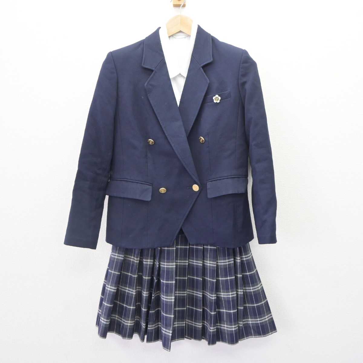 【中古】埼玉県 鴻巣女子高等学校 女子制服 5点 (ブレザー・ニット・シャツ・スカート) sf064640