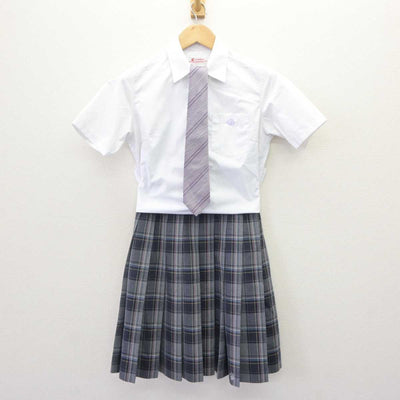 【中古】東京都 武蔵野大学附属千代田高等学院 女子制服 3点 (シャツ・スカート) sf064643