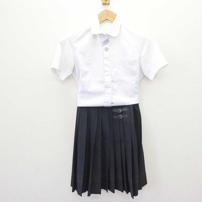 【中古】福岡県 西田川高等学校 女子制服 3点 (ニット・シャツ・スカート) sf064646