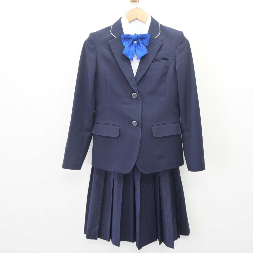 中古】福岡県 姪浜中学校 女子制服 4点 (ブレザー・シャツ