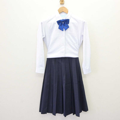 【中古】福岡県 姪浜中学校 女子制服 4点 (ブレザー・シャツ・スカート) sf064656