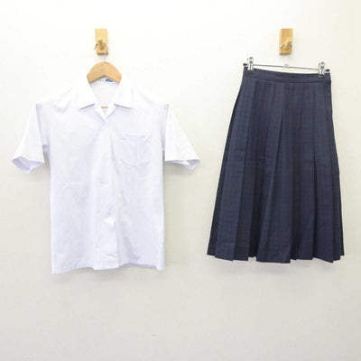 【中古】福岡県 姪浜中学校 女子制服 2点 (シャツ・スカート) sf064657