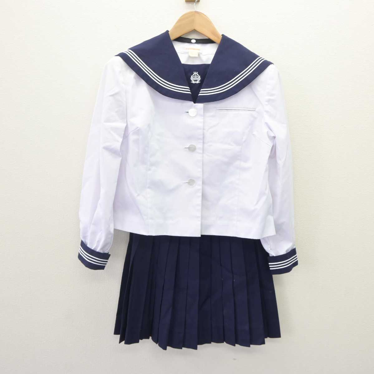 【中古】千葉県 木更津高等学校 女子制服 3点 (セーラー服・セーラー服・スカート) sf064666