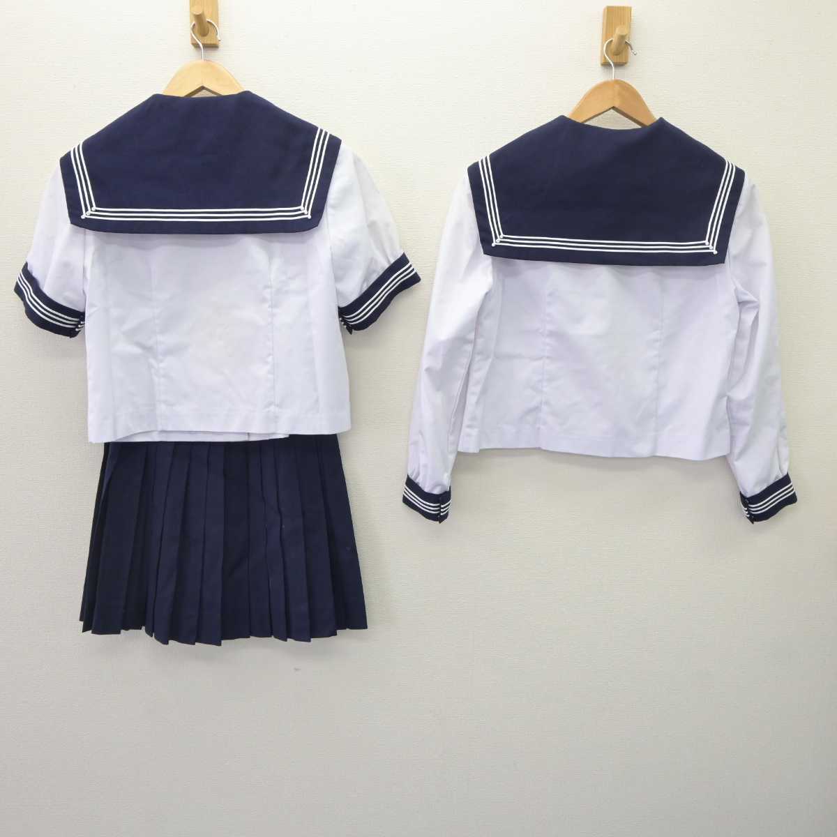 【中古】千葉県 木更津高等学校 女子制服 3点 (セーラー服・セーラー服・スカート) sf064666