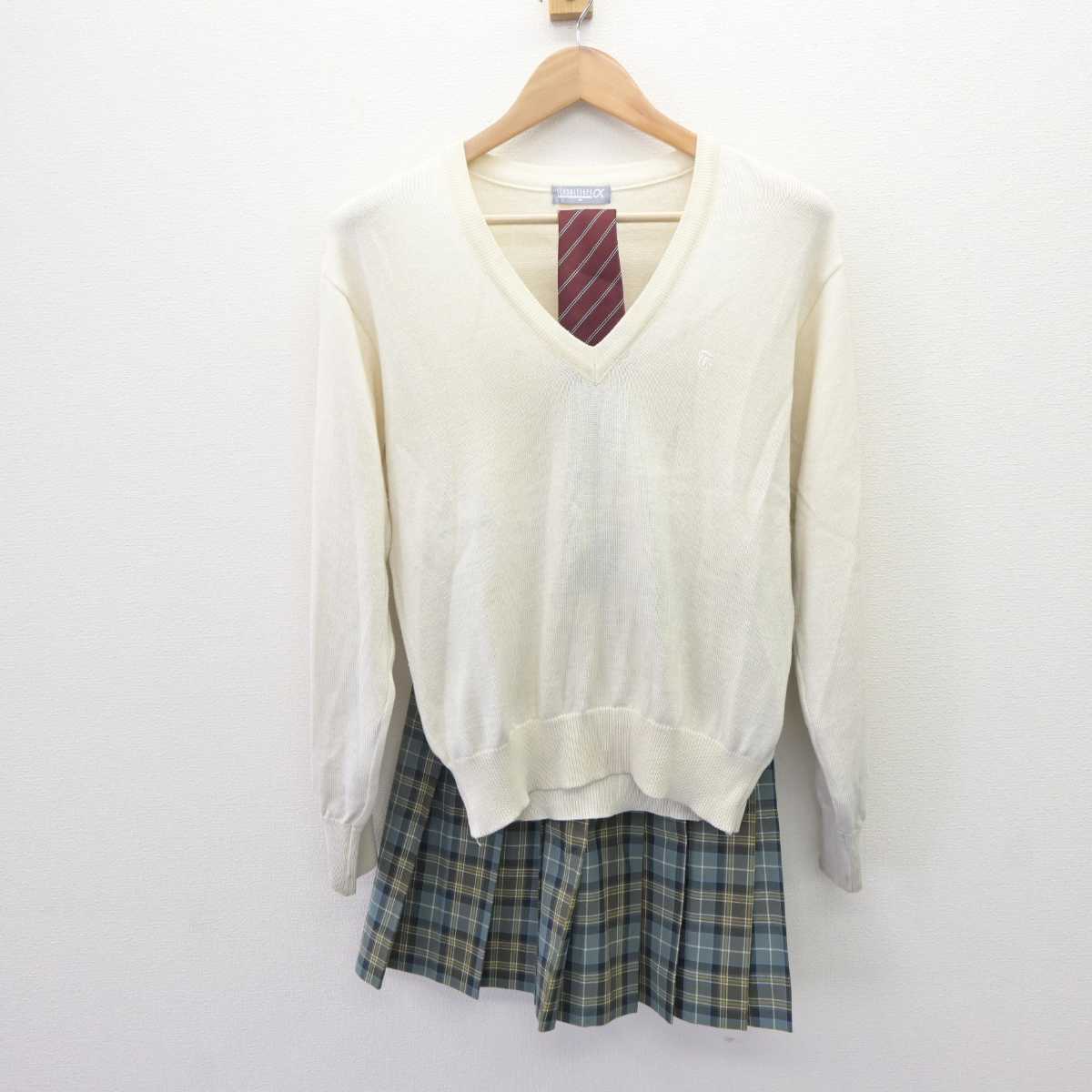 【中古】東京都 東洋高等学校 女子制服 3点 (ニット・スカート) sf064668