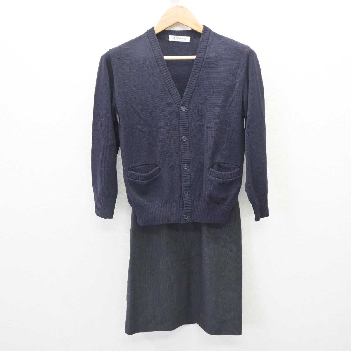 【中古】群馬県 前橋准看護学校 女子制服 4点 (ブレザー・ニット・スカート) sf064669