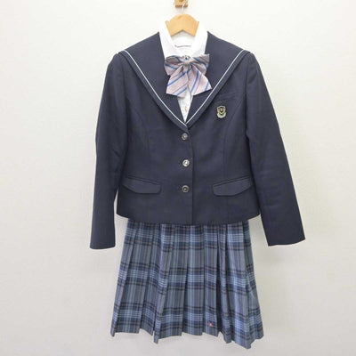 【中古】新潟県 開志国際高等学校 女子制服 4点 (セーラー服・シャツ・スカート) sf064671