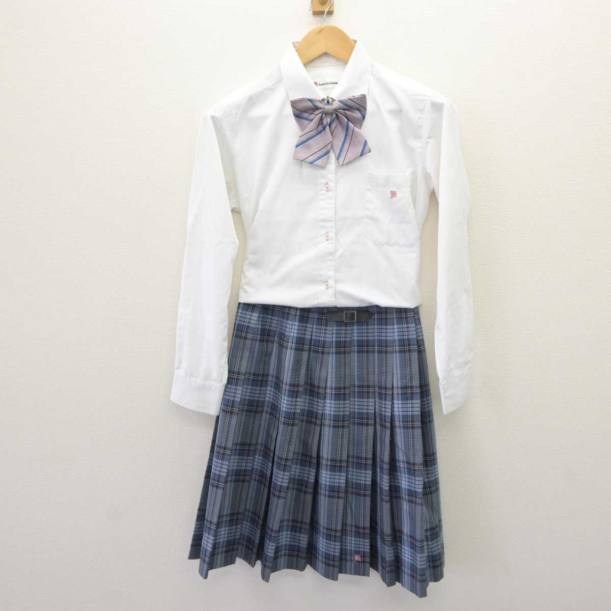 【中古】新潟県 開志国際高等学校 女子制服 4点 (セーラー服・シャツ・スカート) sf064671