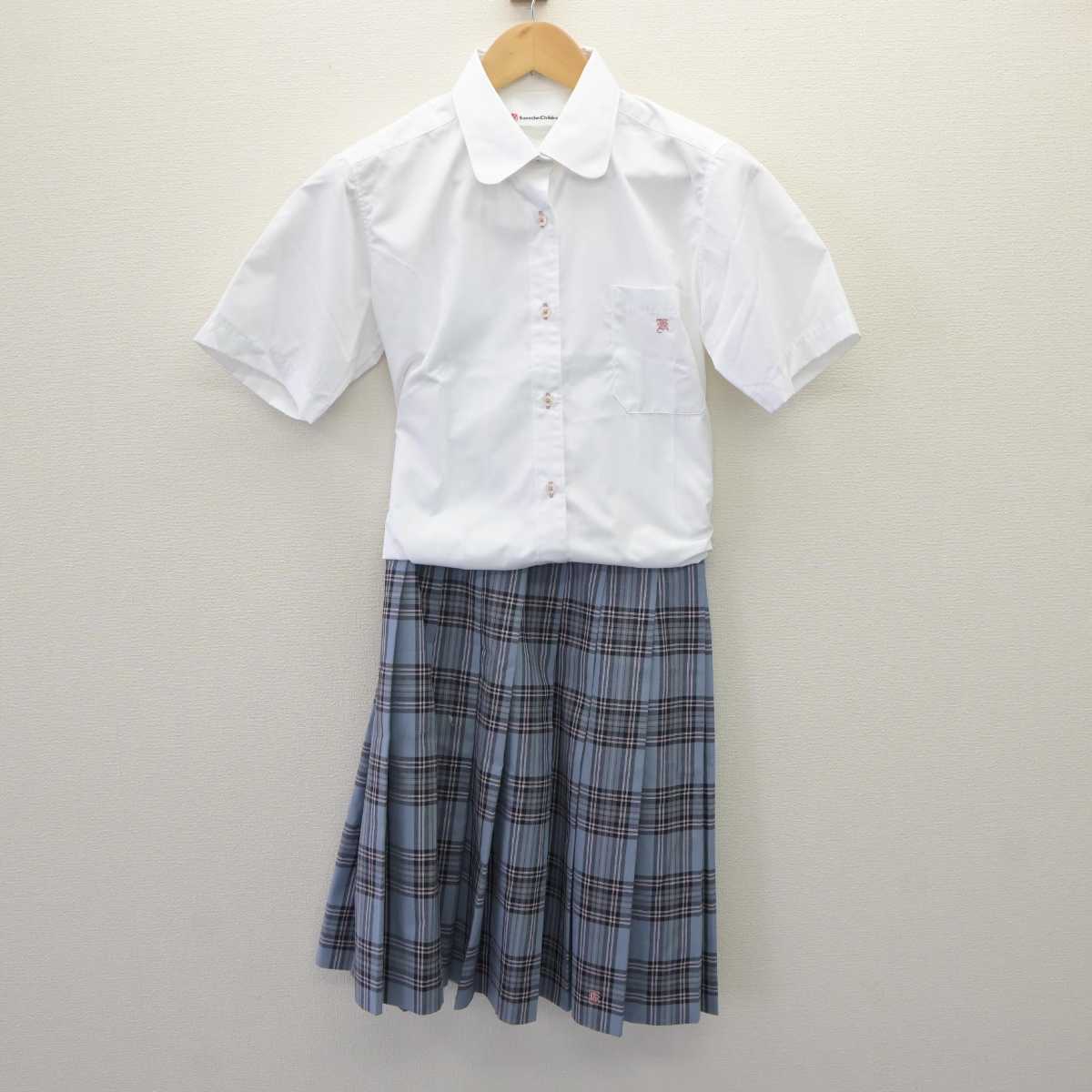 【中古】新潟県 開志国際高等学校 女子制服 2点 (シャツ・スカート) sf064673