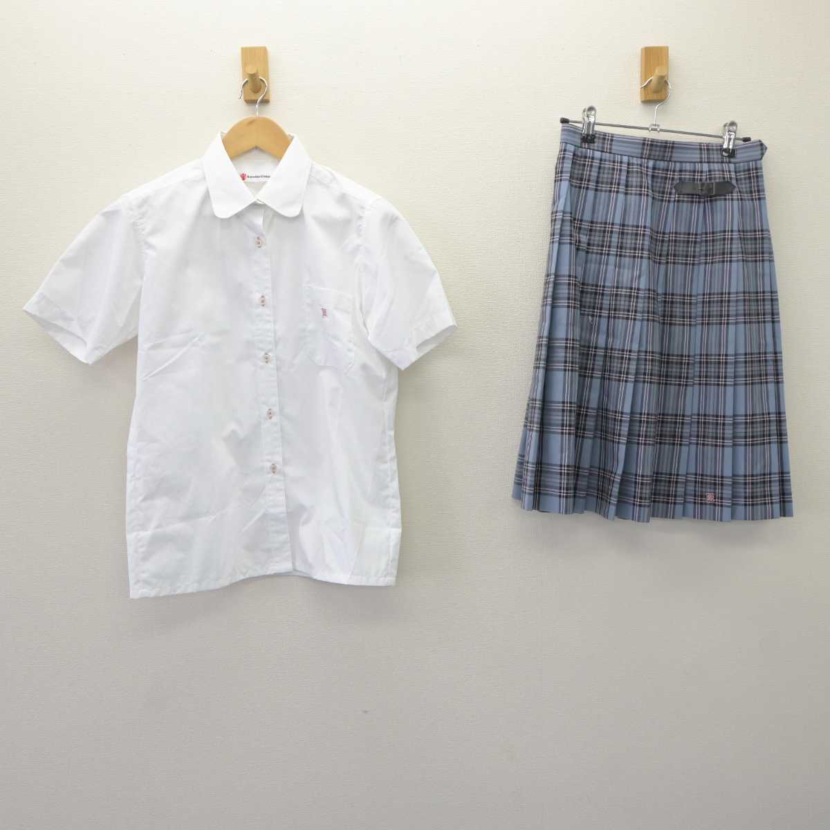 【中古】新潟県 開志国際高等学校 女子制服 2点 (シャツ・スカート) sf064673