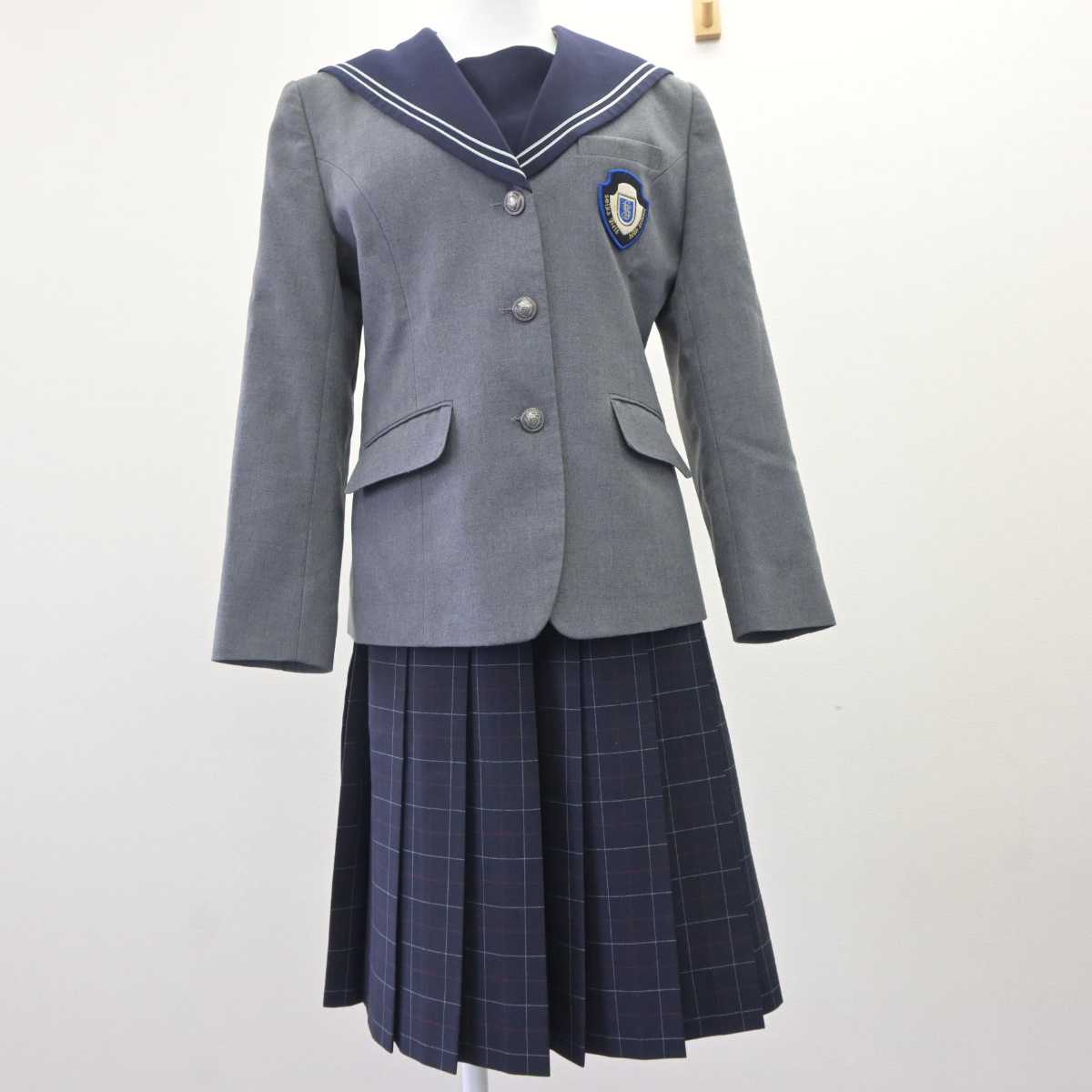 【中古】福岡県 精華女子高等学校 女子制服 2点 (ブレザー・ジャンパースカート) sf064682