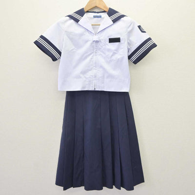 【中古】山梨県 甲斐市立双葉中学校 女子制服 3点 (セーラー服・スカート) sf064702