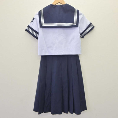 【中古】山梨県 甲斐市立双葉中学校 女子制服 3点 (セーラー服・スカート) sf064702