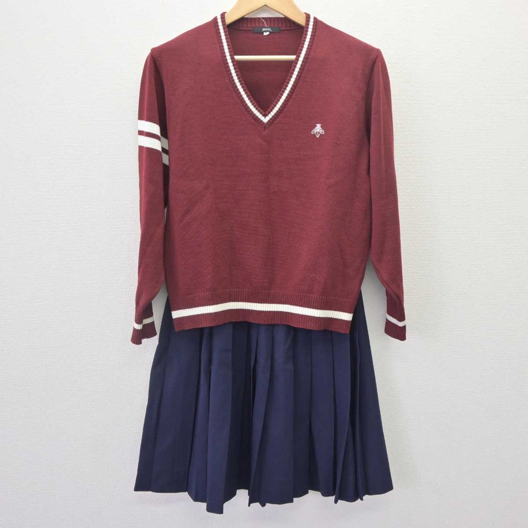 【中古】新潟県 新発田高等学校 女子制服 3点 (ブレザー・ニット・スカート) sf064714 | 中古制服通販パレイド