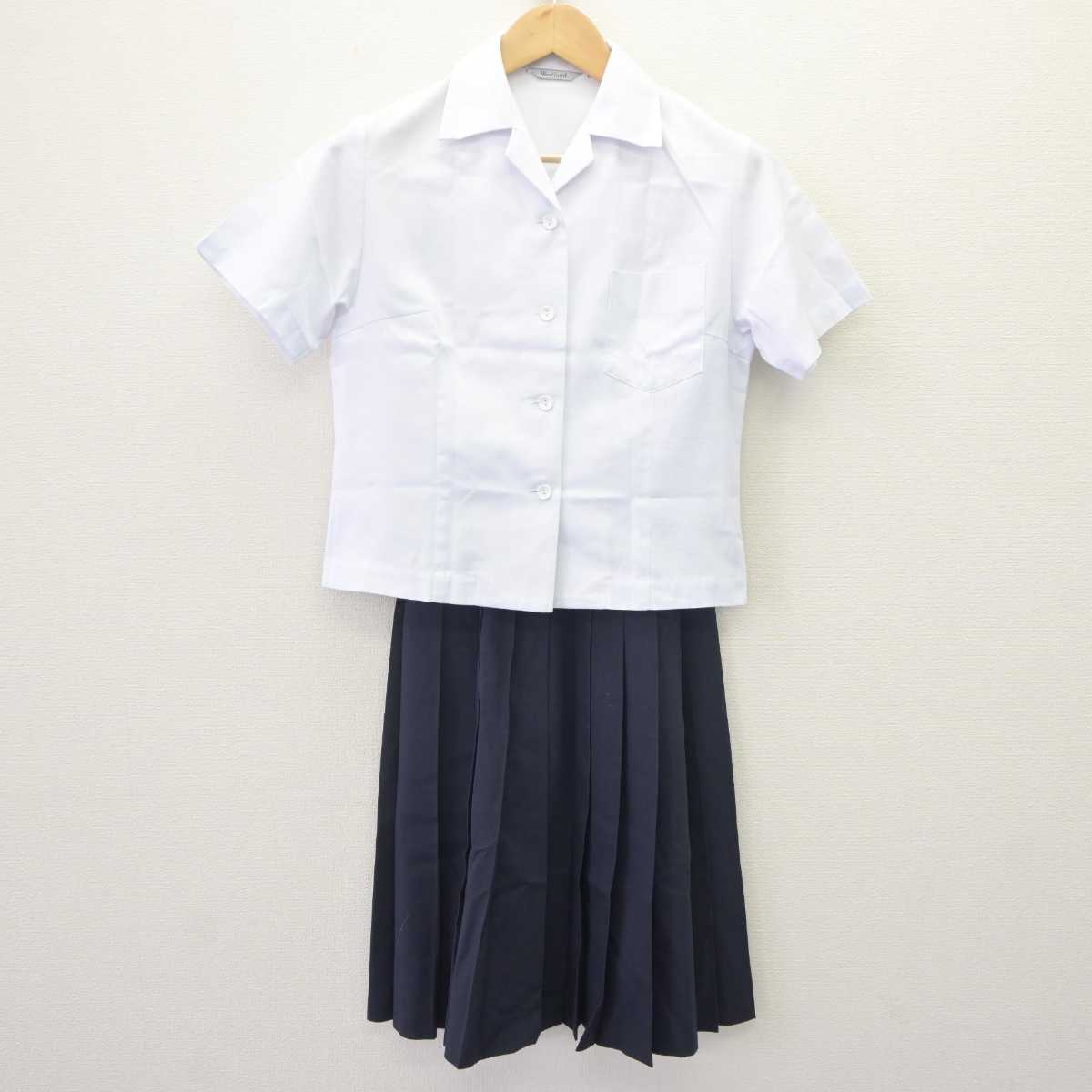 【中古】富山県 富山東高等学校 女子制服 2点 (シャツ・スカート) sf064728