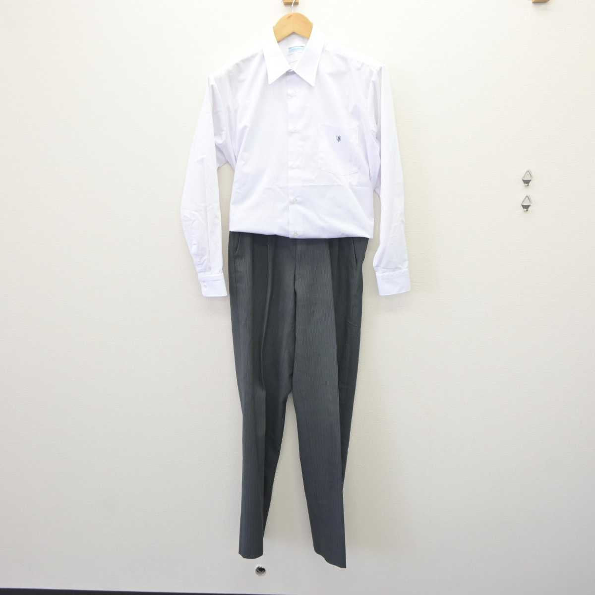 【中古】茨城県 茨城高等学校・茨城中学校 男子制服 2点 (シャツ・ズボン) sf064733