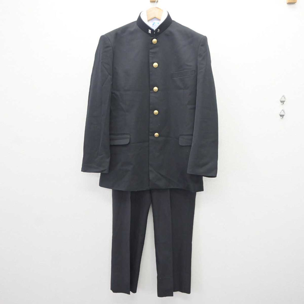 US628-3 (中古) 兵庫県 宍粟市立 山崎西中学校 男子学生服 8点