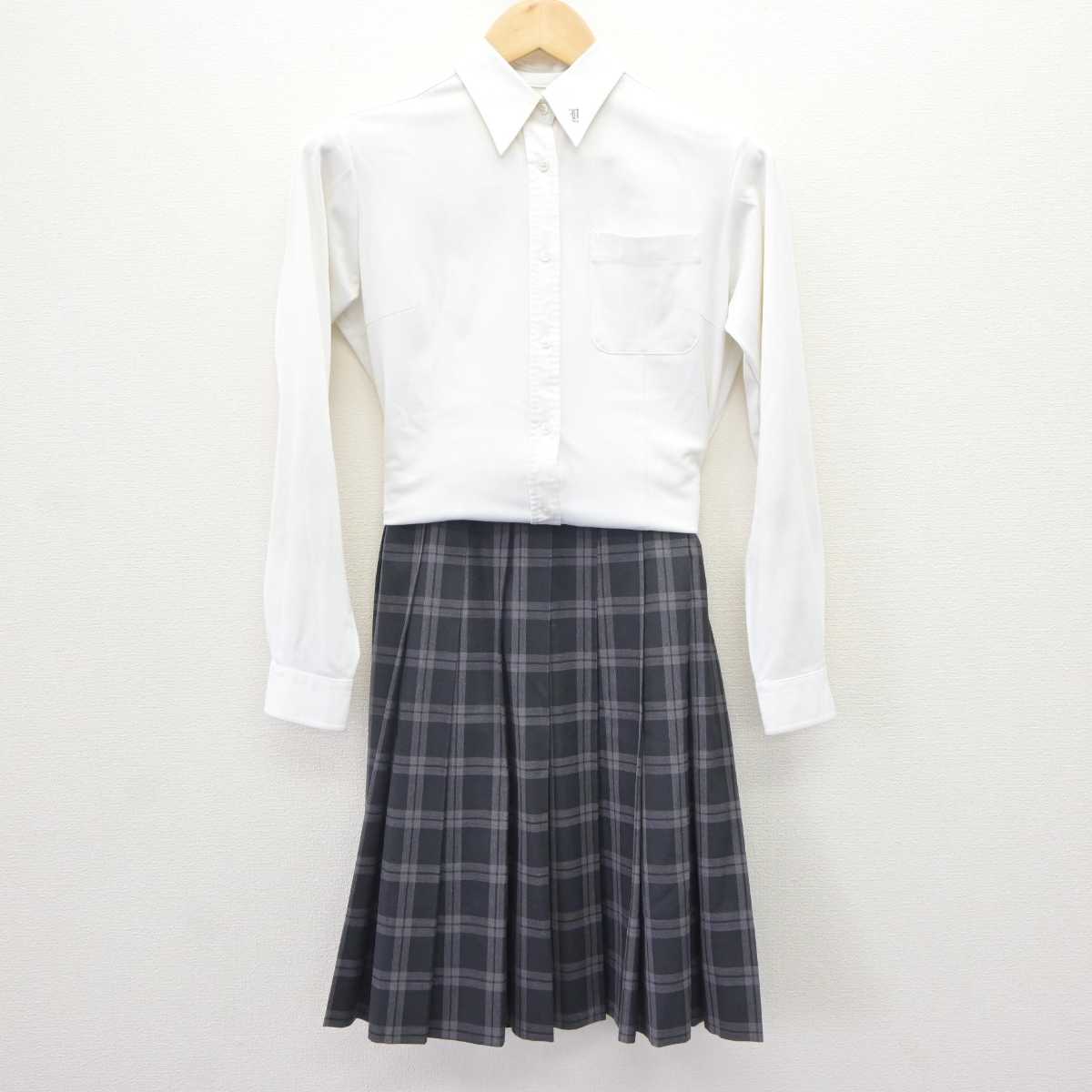 【中古】広島県 安古市高等学校 女子制服 2点 (シャツ・スカート) sf064821