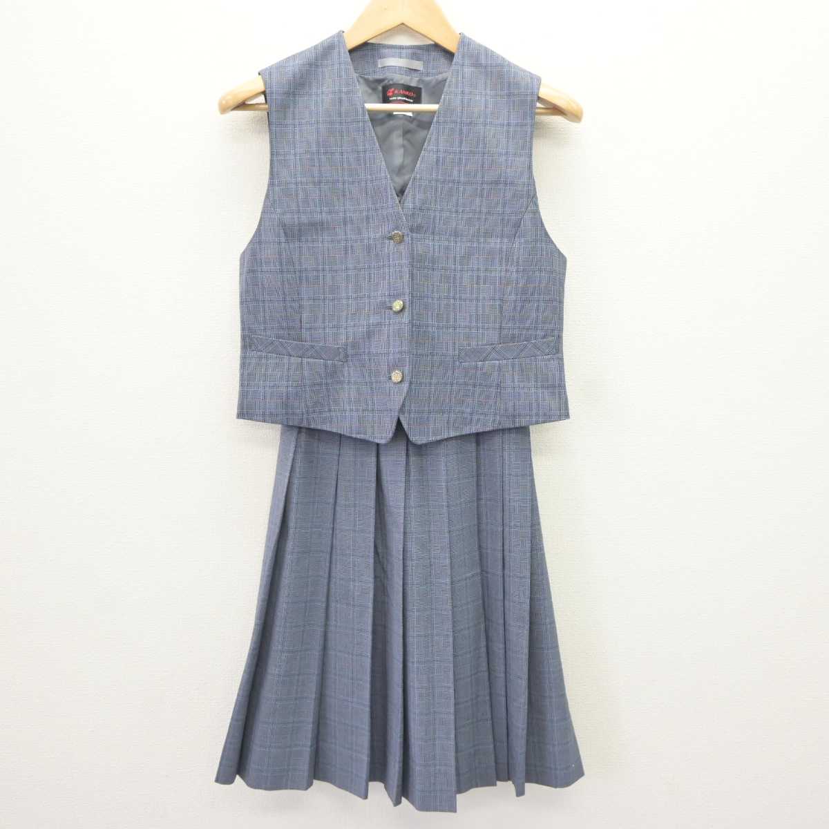 【中古】宮城県 大崎市立鹿島台中学校 女子制服 2点 (ベスト・スカート) sf064825