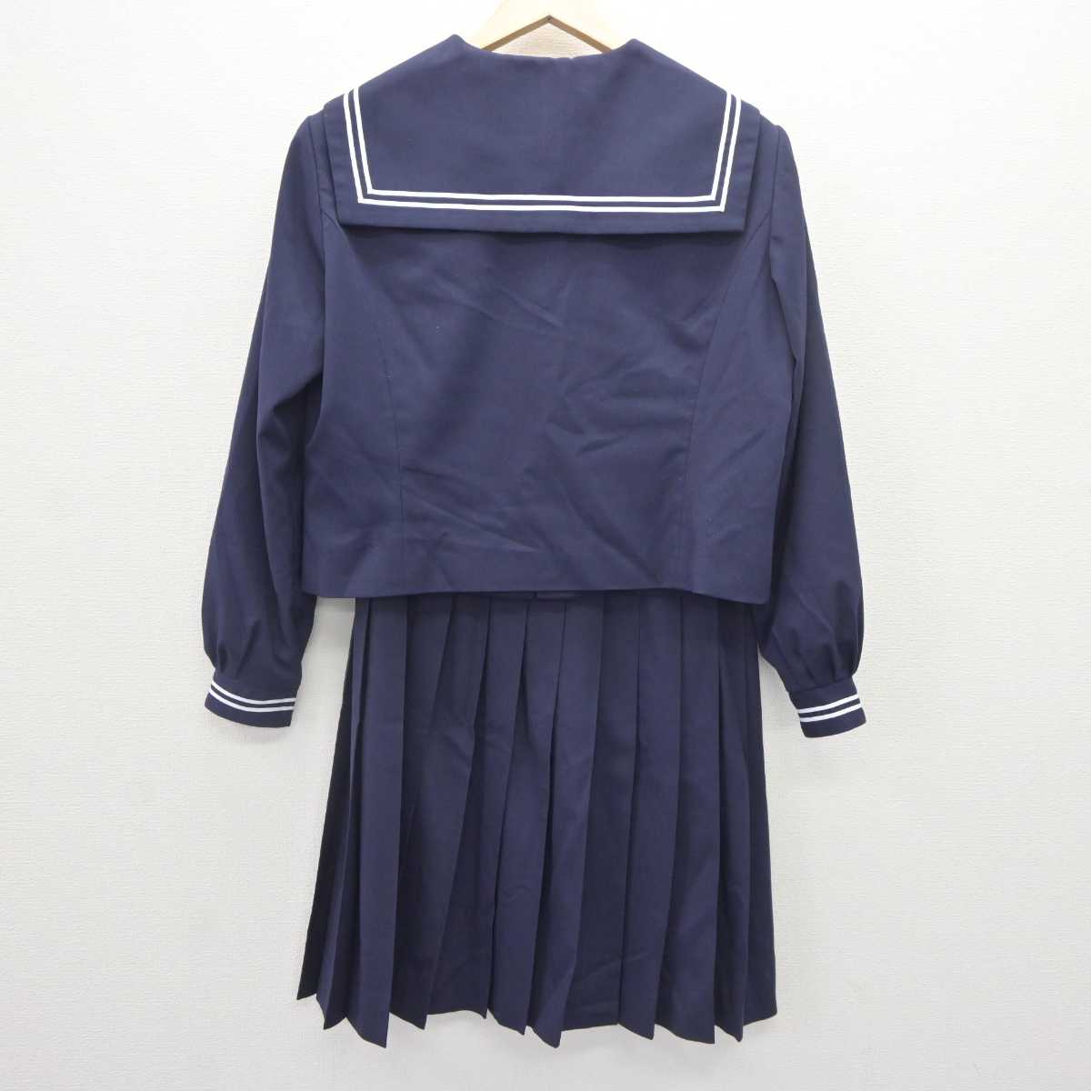 【中古】青森県 青森市立西中学校 女子制服 3点 (セーラー服・スカート) sf064830