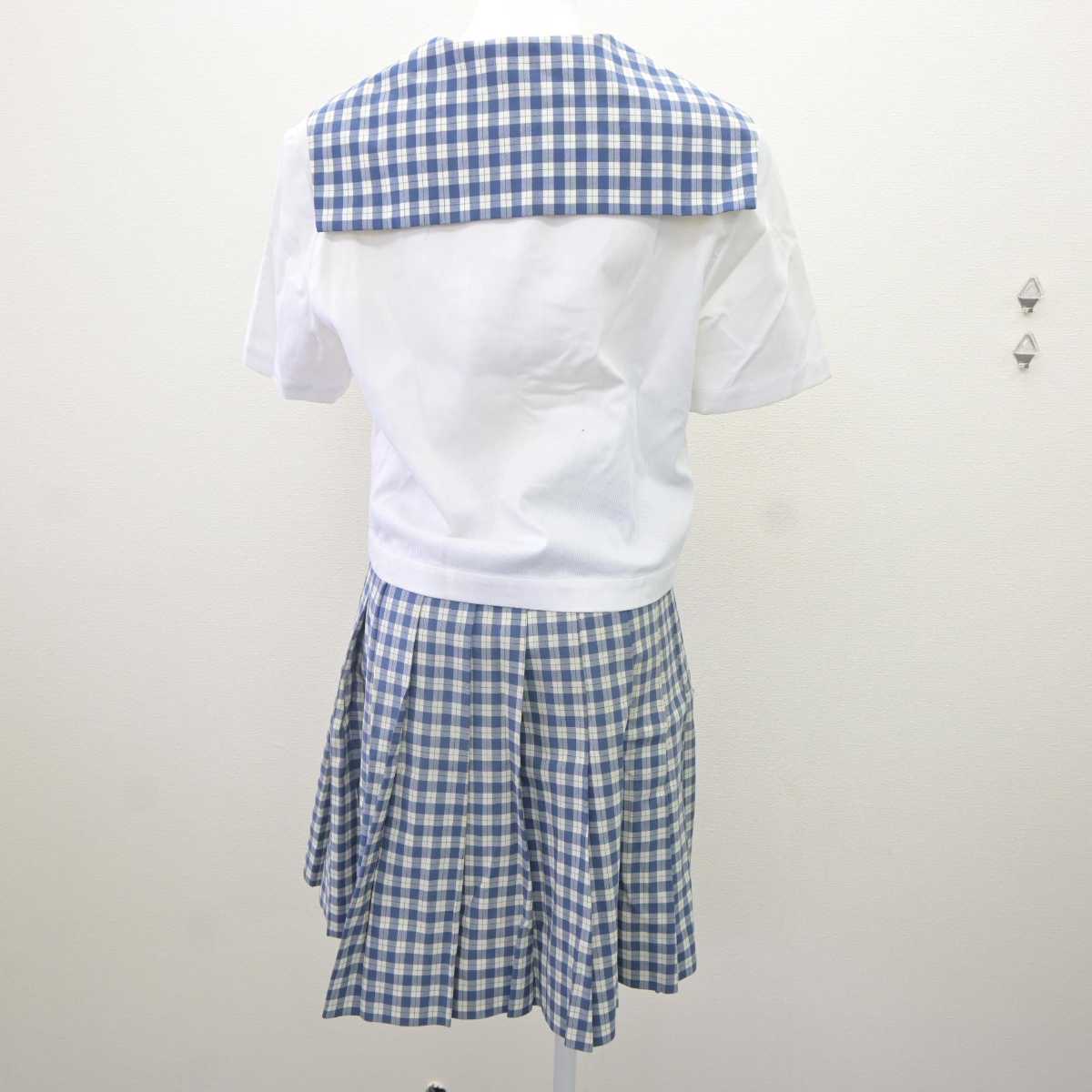 【中古】岡山県 就実中学校 女子制服 2点 (セーラー服・スカート) sf064918