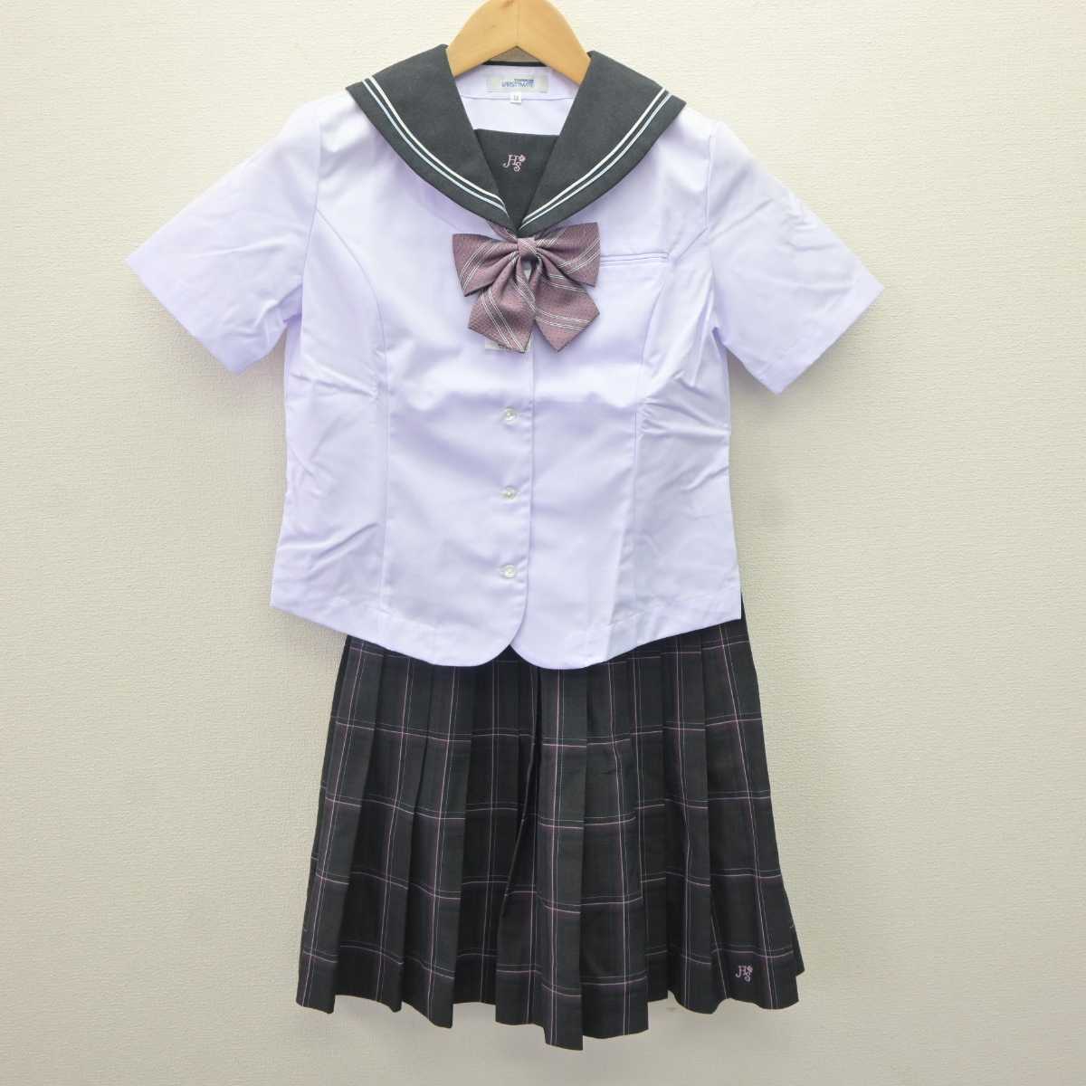 【中古】広島県 広島桜が丘高等学校 女子制服 4点 (セーラー服・スカート) sf064932