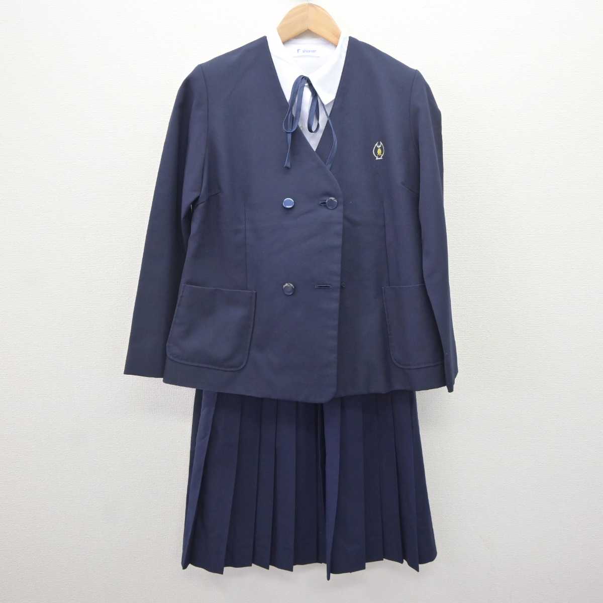 【中古】埼玉県 北本市立東中学校 女子制服 5点 (ブレザー・ベスト・シャツ・スカート) sf064952