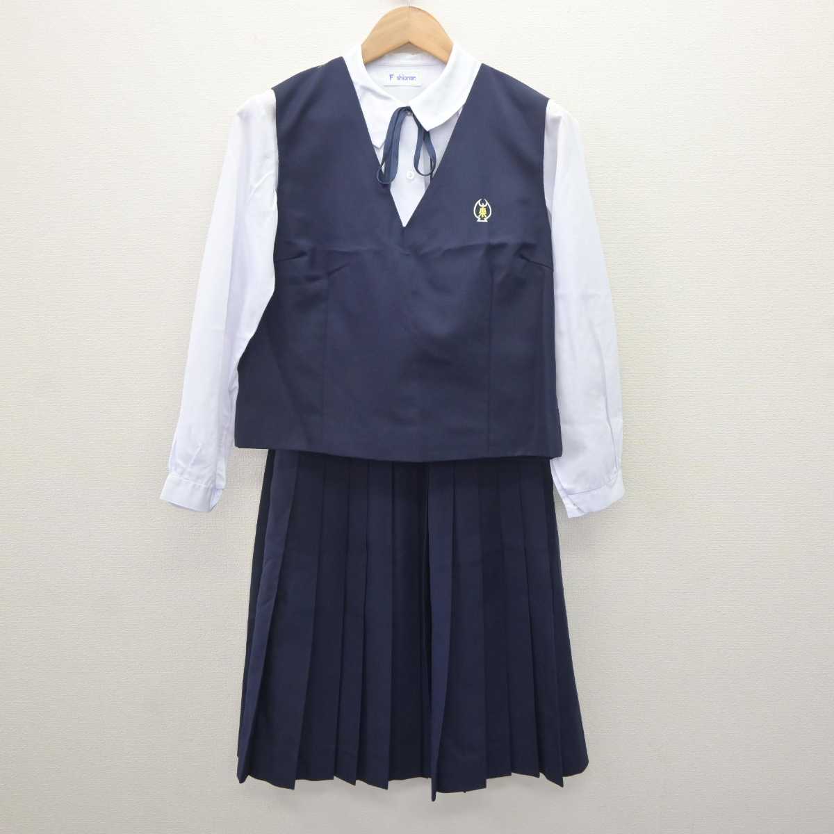 【中古】埼玉県 北本市立東中学校 女子制服 5点 (ブレザー・ベスト・シャツ・スカート) sf064952