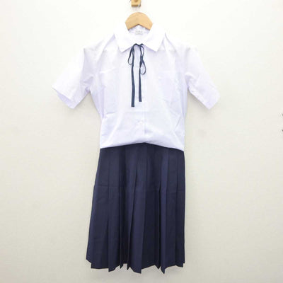 【中古】埼玉県 北本市立東中学校 女子制服 4点 (ベスト・シャツ・スカート) sf064955