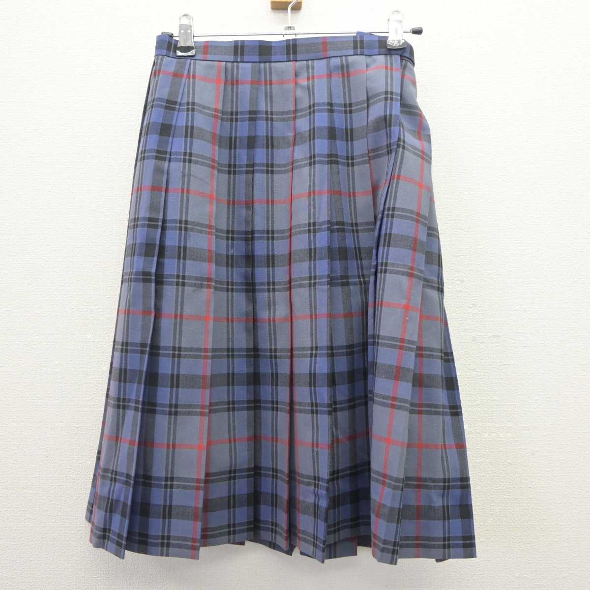 【中古】茨城県 水城高等学校 女子制服 2点 (ニットベスト・スカート) sf064967