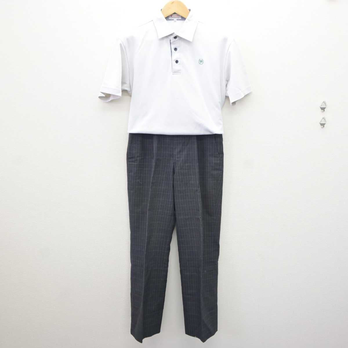 【中古】愛知県 山本学園情報文化専門学校 男子制服 2点 (シャツ・ズボン) sf064987