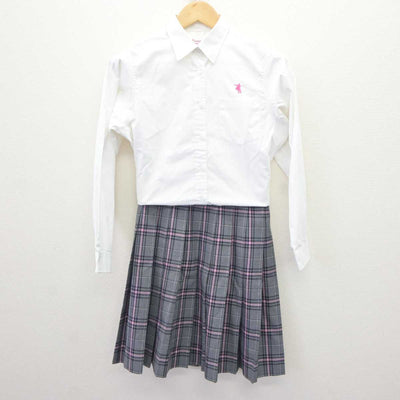 【中古】 クラーク記念国際高等学校 女子制服 4点 (ブレザー・シャツ・スカート) sf064994