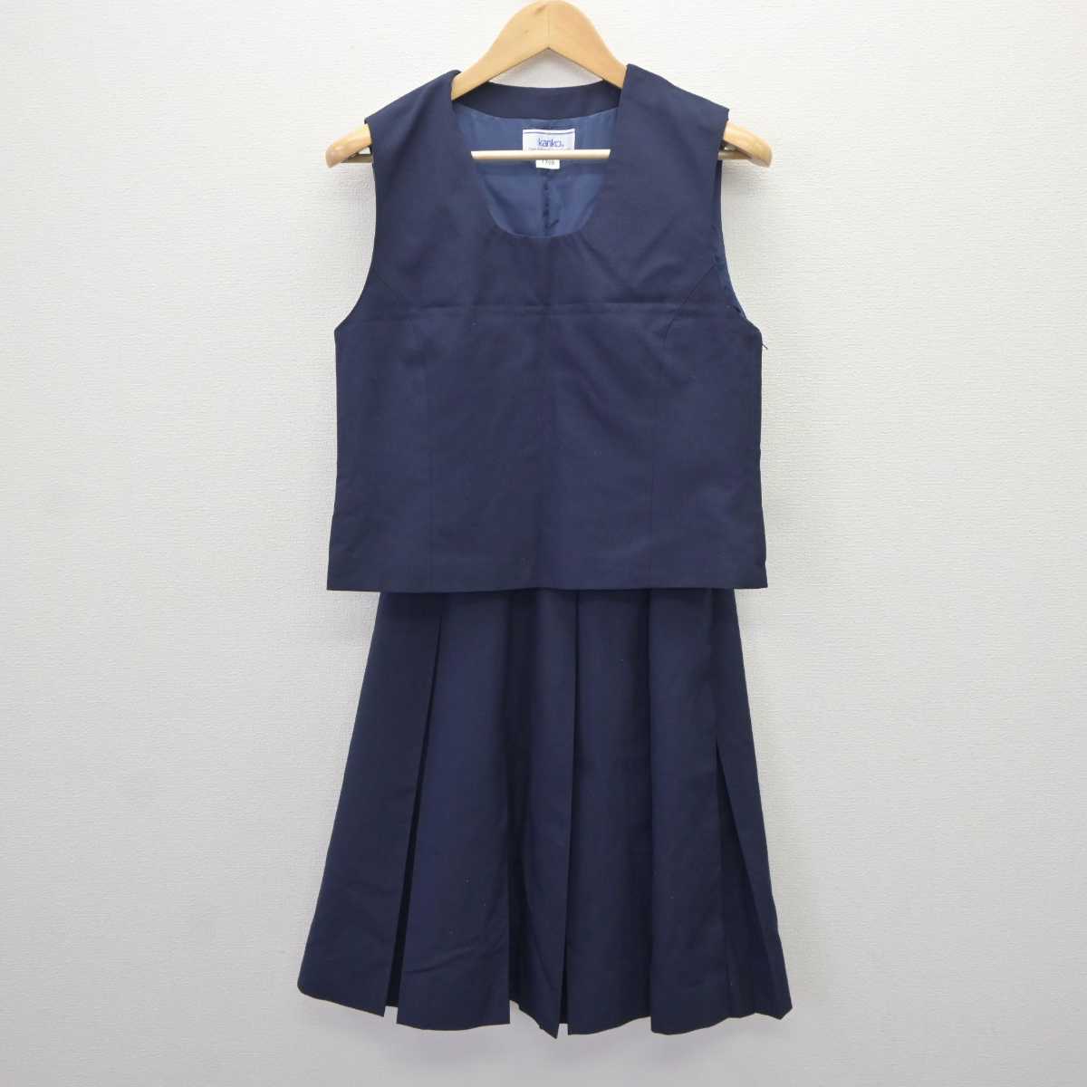 【中古】東京都 府中第六中学校 女子制服 2点 (ベスト・スカート) sf065006