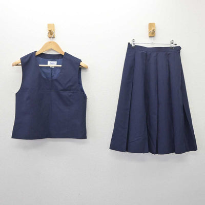 【中古】東京都 府中第六中学校 女子制服 2点 (ベスト・スカート) sf065006