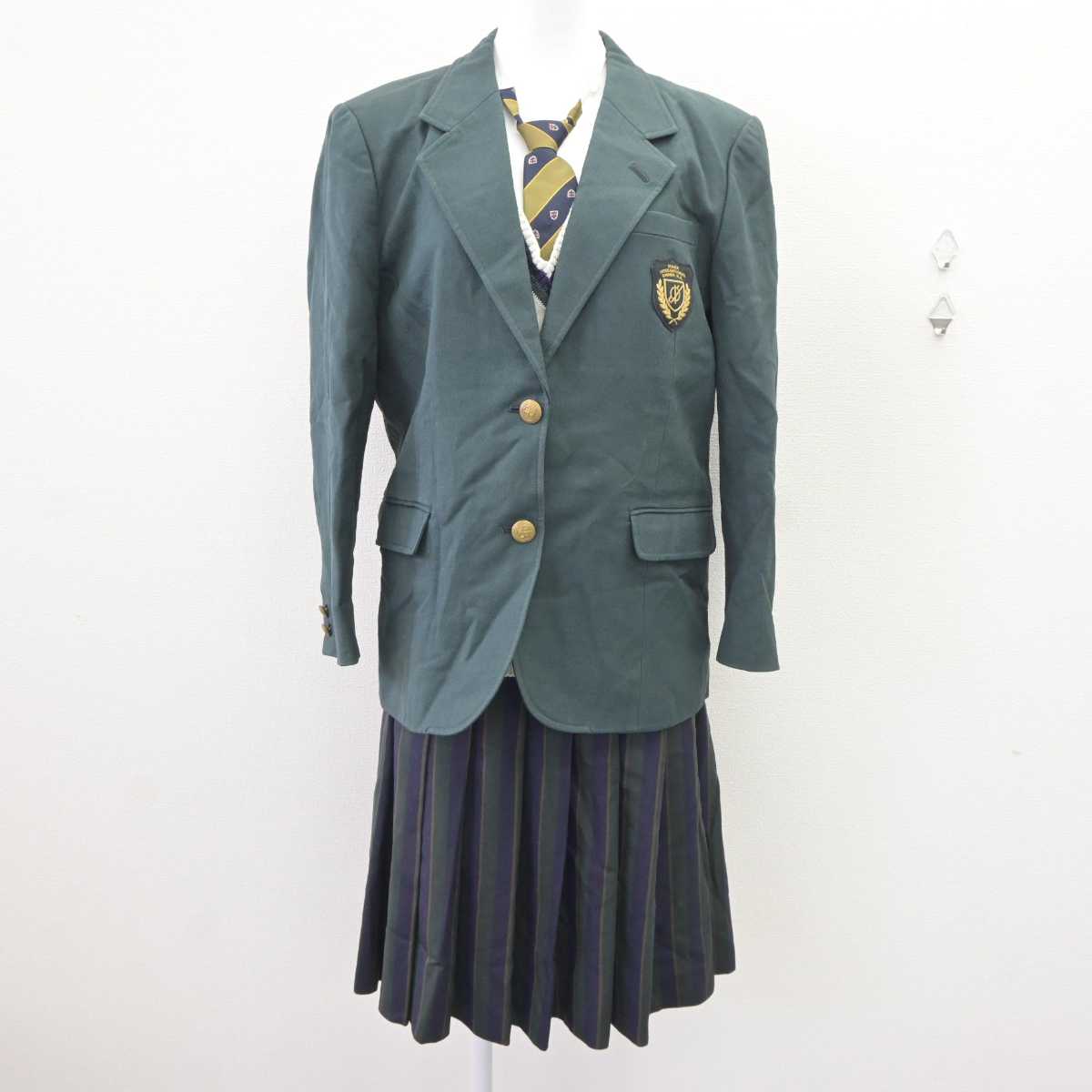 【中古】大阪府 大阪国際大和田高等学校/旧制服 女子制服 4点 (ブレザー・ニット・スカート) sf065021