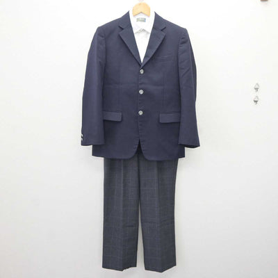 【中古】鳥取県 米子工業高等学校 男子制服 3点 (ブレザー・シャツ・ズボン) sf065031