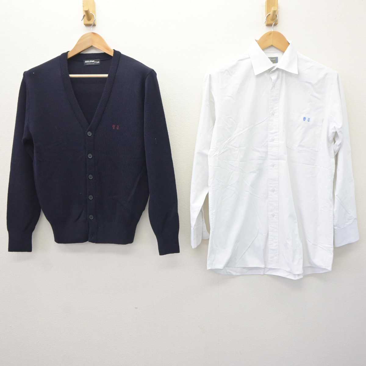 【中古】鳥取県 米子工業高等学校 男子制服 2点 (ニット・シャツ) sf065032